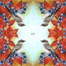 1serviette papier Oiseau-91