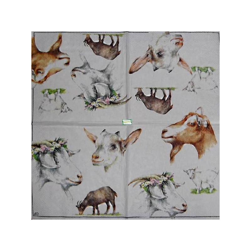 1serviette papier Chèvres-80