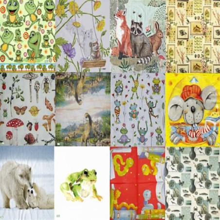 12 serviettes Animaux-L1