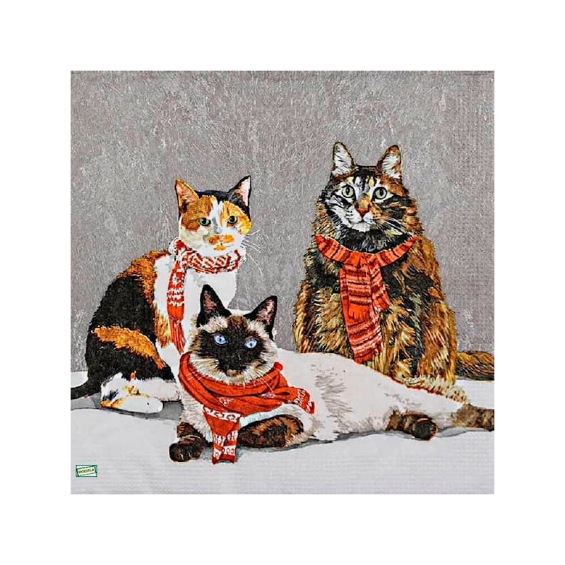 20 serviettes Les Chats-L75