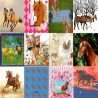 12 serviettes Les chevaux -L37