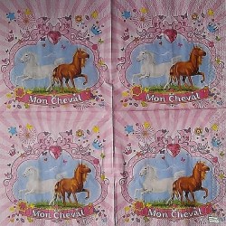 20 serviettes Les chevaux -L72