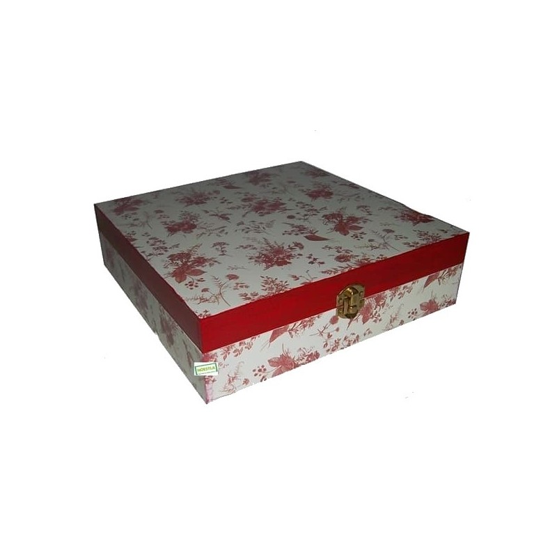 Boite bois Fleurs serviettage