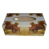 Boite mouchoirs Chevaux serviettage