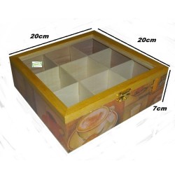 Boite bois Café serviettage