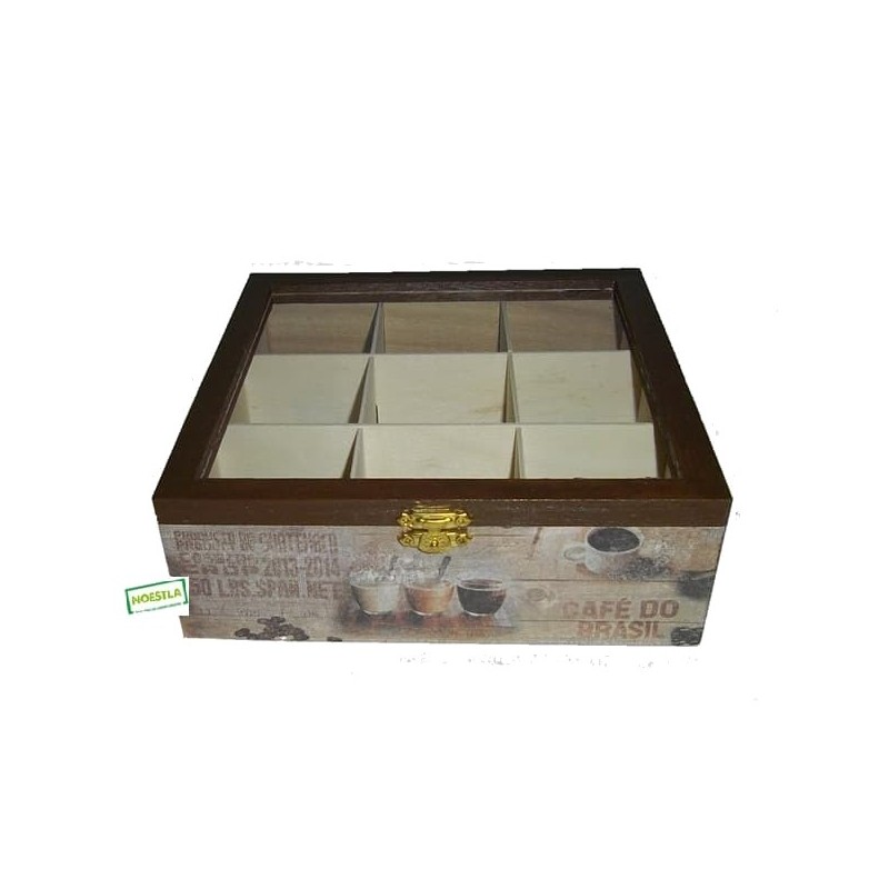 Boite bois Café serviettage