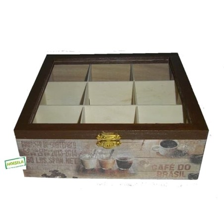 Boite bois Café serviettage