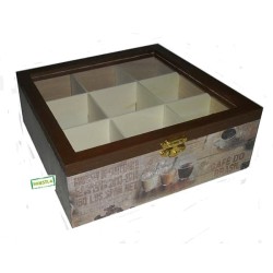 Boite bois Café serviettage