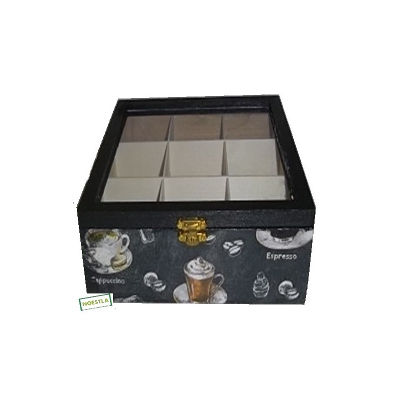 Boite bois Café serviettage