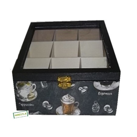 Boite bois Café serviettage