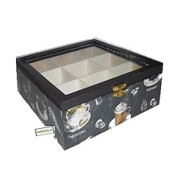 Boite bois Café serviettage