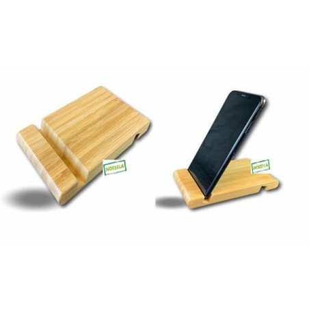 Support téléphone bambou
