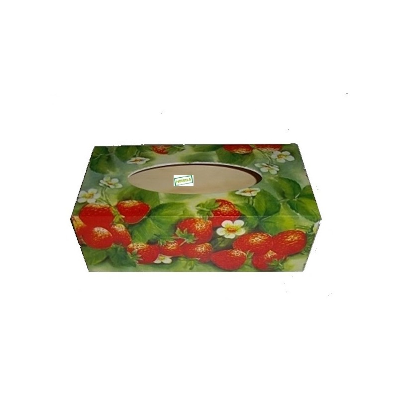 Boite mouchoirs Fraises serviettage