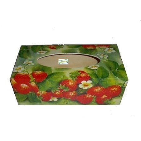 Boite mouchoirs Fraises serviettage