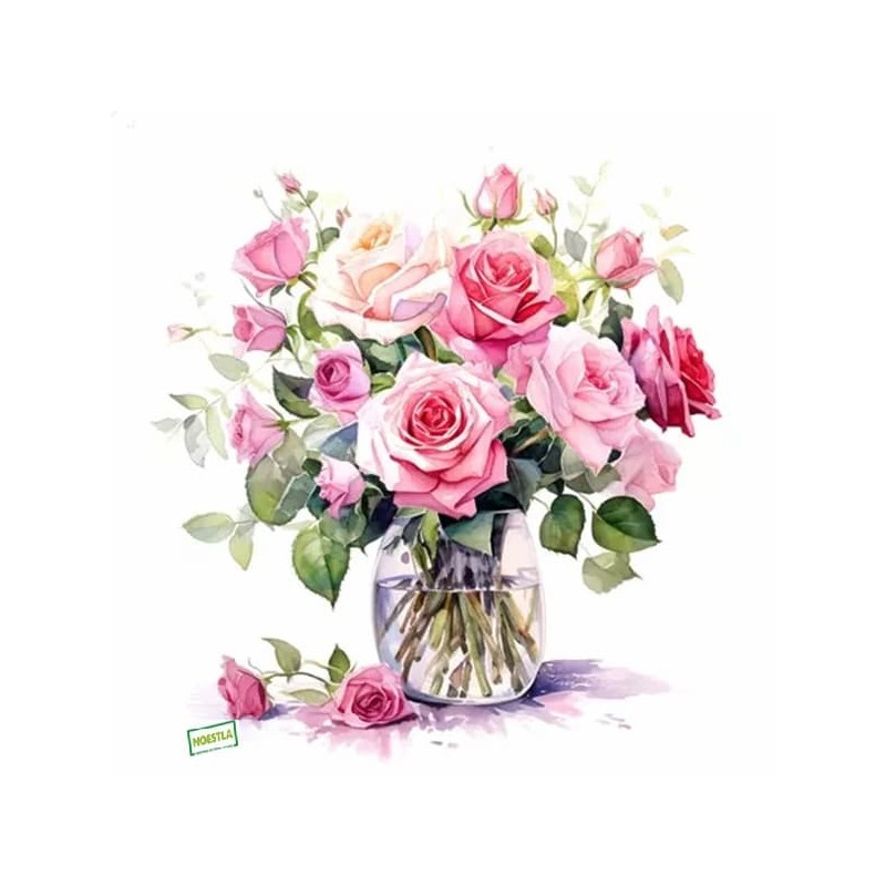 1serviette papier Les Roses-74