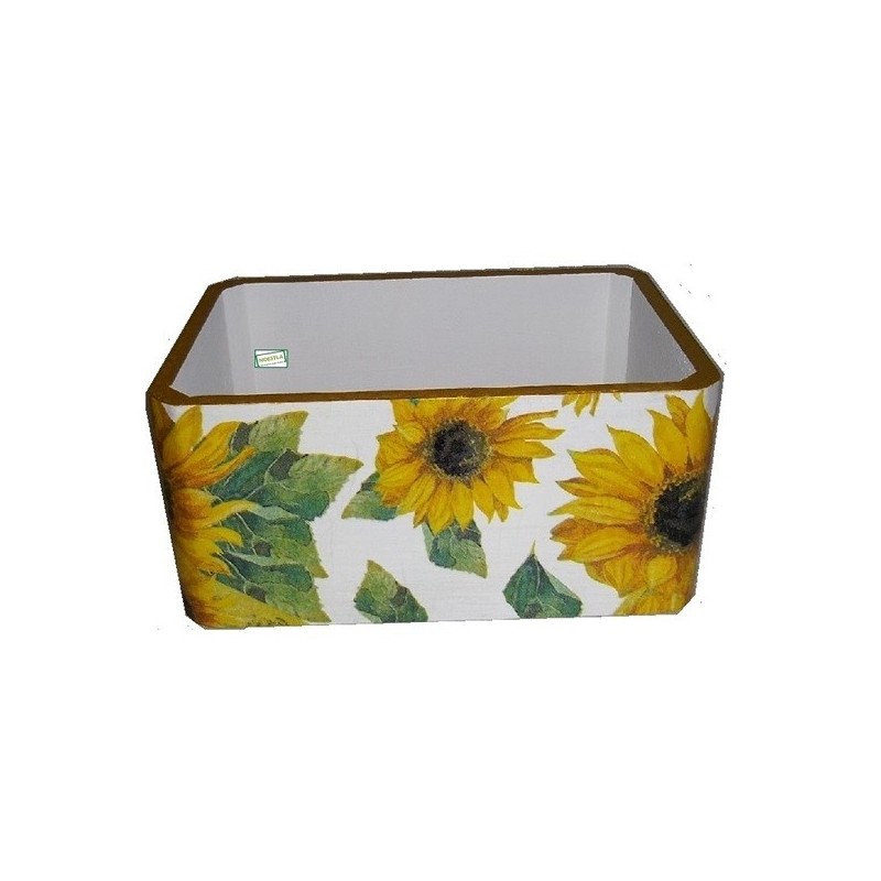 Boîte bois Tournesols serviettage