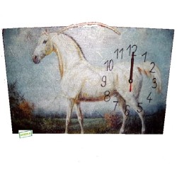 Horloge murale Chevaux serviettage