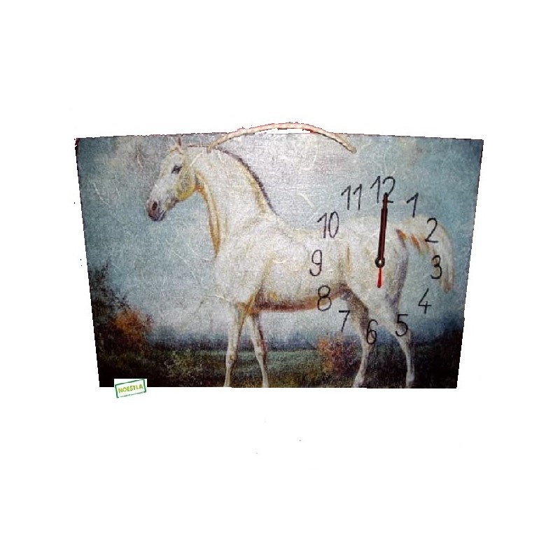 Horloge murale Chevaux serviettage