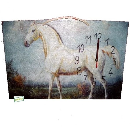 Horloge murale Chevaux serviettage