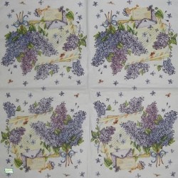 1 serviette Le lilas -13