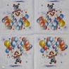 1 serviette papier Clown -71