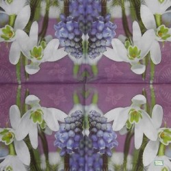 1 serviette Les perce neige-30