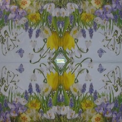 1serviette Fleurs clochettes-46