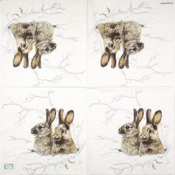 1serviette papier Lapins-77