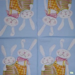 1serviette papier Lapins-88