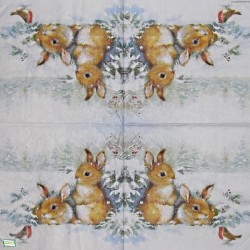 1serviette papier Les Lapins-5
