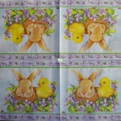 1 serviette Animaux Ferme-11