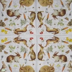 1serviette papier Les Lapins-15