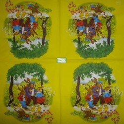 1serviette papier Lapins-22
