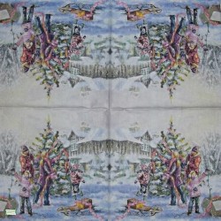 1 serviette papier Noêl - 90