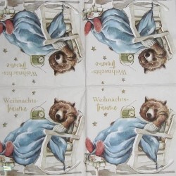 1 serviette papier Ourson -1