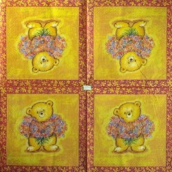 1 serviette papier Ourson -2