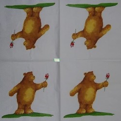 1 serviette papier Ourson -12