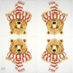 1 serviette papier Ourson -25