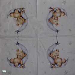 1 serviette papier Ourson -50