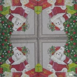 1serviette Ourson de Noêl-5