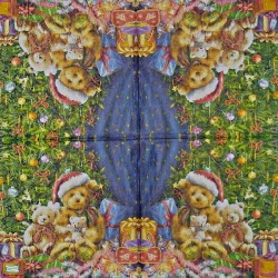 1serviette Ourson de Noêl-6