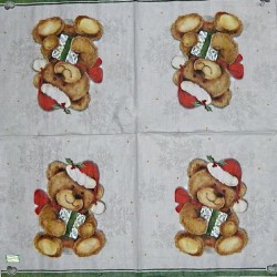 1serviette Ourson de Noêl-8