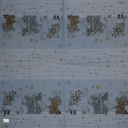 1serviette Ourson de Noêl-9