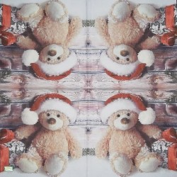 1serviette Ourson de Noêl-23