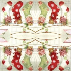 1serviette Ourson de Noêl-45