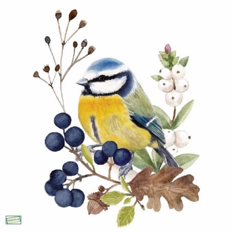 1serviette papier Mésange-102