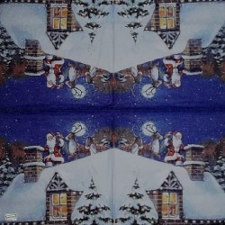 Noël,Ambiance Noël,hiver,neige,découpage,serviettage,sapin,Ambiance Magique et Féérique,fêtes,serviettes papier