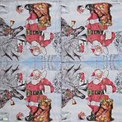 serviettage,collage,découpage,loisirs créatifs,serviettes papier, fêtes de Noel, la neige,serviettes papier,famille,père noêl,hi