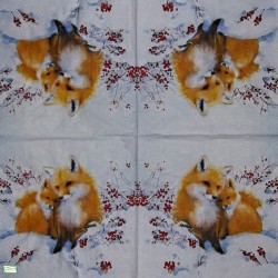 1 serviette Les Renards -59