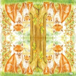 1 serviette Les Renards -82